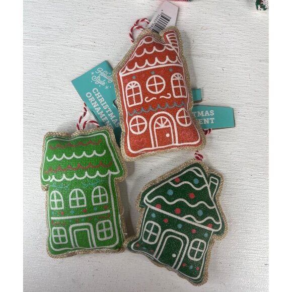 Holiday Style Christmas Ornament Set of 6 Material Knit New - Picture 3 of 8